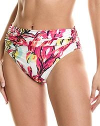 Carmen Marc Valvo - Shirred Waist Bikini Bottom - Lyst