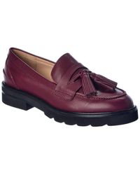 Stuart Weitzman Adrina Leather Loafer in Red | Lyst Canada