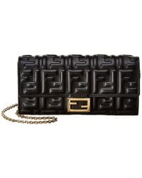 Fendi - Baguette Leather Wallet On Chain - Lyst