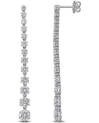 Lab Grown Diamonds - Created Forever 14K 5.36 Ct. Tw. Lab-Grown Diamond Drop Earrings - Lyst