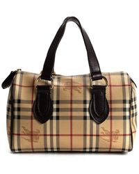 Burberry - Canvas Plaid Chester Bowler Bag (Authentic Pre-Owned) - Lyst