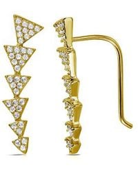 Adornia - 14k Over Silver Crystal Ear Climber - Lyst