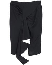 Givenchy - Asymmetric Draped Knee Skirt, Size Fr (Authentic Pre-Loved) - Lyst