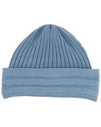 Portolano - Chunky Ribbed Wool Beanie - Lyst