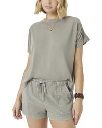 Splendid - Shirred T-Shirt - Lyst