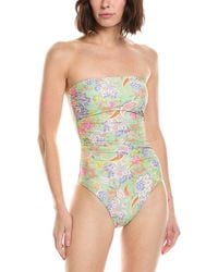 Monte and Lou - Ruched Bandeau One-Piece - Lyst