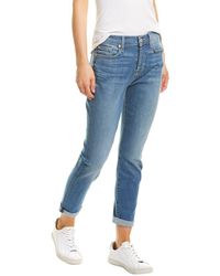 Damen Bekleidung Jeans Röhrenjeans 7 For All Mankind Denim Mid-Rise Slim Jeans Josefina in Blau 