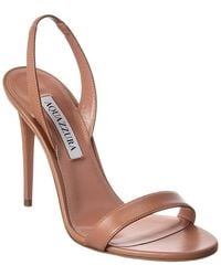 Aquazzura - So Nude 105 Leather Slingback Sandal - Lyst