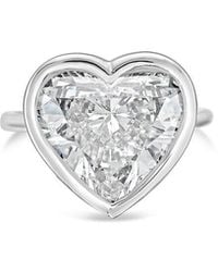 Diana M. Jewels - Diana M. Platinum 12.00 Ct. Tw. Lab-Grown Diamond Bezel Ring - Lyst