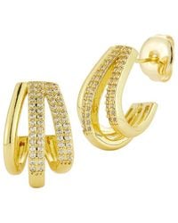 Glaze Jewelry - 18k Plated Cz Earrings - Lyst