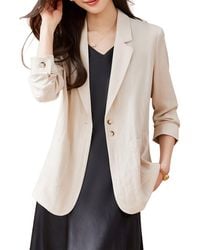 Olivia Taylor - Linen-Blend Blazer - Lyst