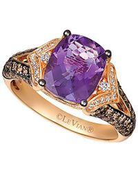 Le Vian - Le Vian 14k Rose Gold 3.05 Ct. Tw. Diamond & Grape Amethyst Ring - Lyst