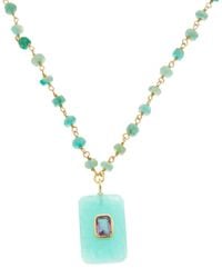 Rachel Reinhardt Jewelry - Vermeil Amazonite & Amethyst Pendant Necklace - Lyst