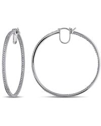 Diamond Select Cuts - 14K 1.80 Ct. Tw. Diamond Hoops - Lyst
