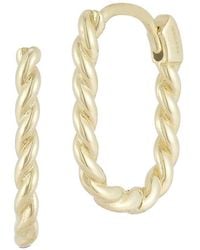 Ember Fine Jewelry - 14k Oval Twist Huggie Earrings - Lyst