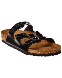 Birkenstock Florida Birko-flor Patent Sandal - Black
