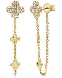 Sabrina Designs - 14K 0.21 Ct. Tw. Diamond Clover Dangle Earrings - Lyst