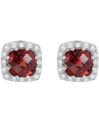 Diamond Select Cuts - 14k 2.30 Ct. Tw. Diamond & Garnet Earrings - Lyst