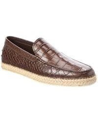 Tod's - Croc-Embossed Leather Loafer - Lyst