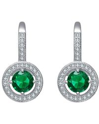 Rachel Glauber - Diamond Cz Dangle Earrings - Lyst
