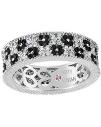 Suzy Levian - Silver Cz Eternity Ring - Lyst