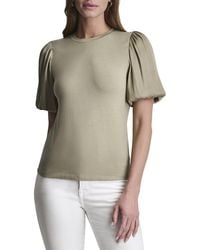 DKNY - Mix Media Knit Top - Lyst