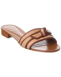 Alexandre Birman - Grosgrain Raffia Flat - Lyst