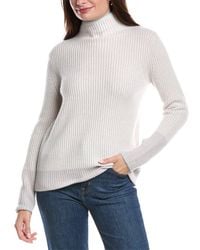 Forte - Plaited Rib Funnel Neck Cashmere Sweater - Lyst