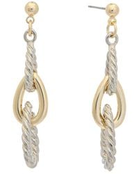 Juvell - 18k Plated Drop Link Earrings - Lyst