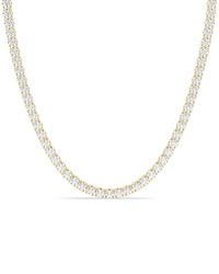 Lab Grown Diamonds - 14K 10.00 Ct. Tw. Lab-Grown Diamond Tennis Necklace - Lyst