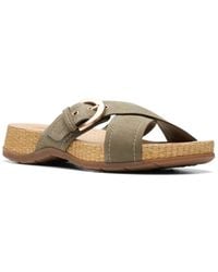 Clarks - Reileigh May Nubuck Sandal - Lyst