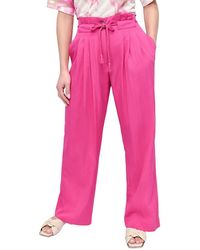 DKNY - Rope Tie Front Wide Leg Pant - Lyst