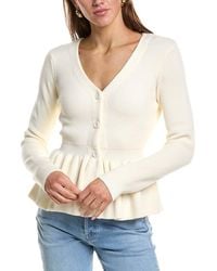 English Factory - Peplum Knit Wool-Blend Sweater - Lyst