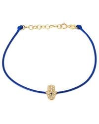 Gemstones - 0.10 Ct. Tw. Diamond & Sapphire 14K Bracelet - Lyst
