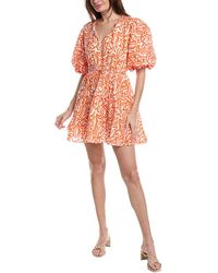 Garrie B - Puff Sleeve Mini Dress - Lyst