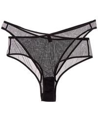 Kiki de Montparnasse - Maxim High-Waist Silk-Trim Panty - Lyst