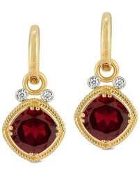 Reiss - 14k 4.14 Ct. Tw. Diamond & Garnet Earrings - Lyst