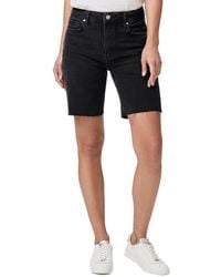 PAIGE - Fade To Black Distressed Sammy Short Jean - Lyst