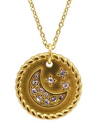 Adornia - 14k Plated Cz Pendant Necklace - Lyst
