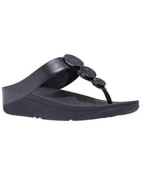 Fitflop - Halo Bead Circle Metallic Toe Post Sandal - Lyst