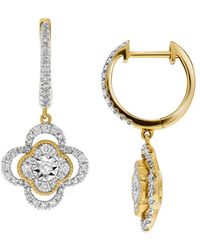 H.J. Namdar - 14K Two-Tone 0.53 Ct. Tw. Diamond Dangle Earring - Lyst