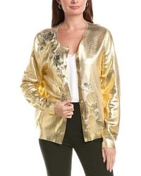 Oscar de la Renta - Foil Lace Silk-Blend Cardigan - Lyst