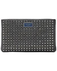 Kate Spade - Nova Crystal Embellished Suede Clutch - Lyst