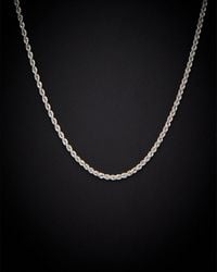 Italian Gold - 14k Hollow Rope Necklace - Lyst