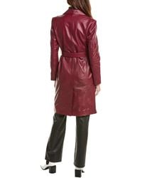 Badgley Mischka Trench Coat in Blue Lyst