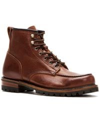 Frye Men's Penn Leather Moc Toe Workboots - Brown