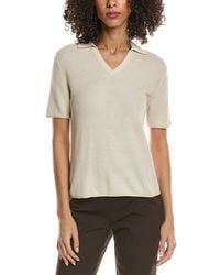 Theory - Open Collar Top - Lyst