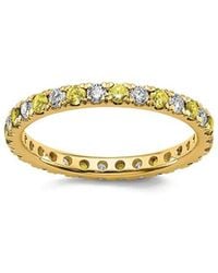 Lab Grown Gemstones - 14K 1.20 Ct. Tw. Lab-Grown Diamond & Lab-Grown Sapphire Eternity Ring - Lyst