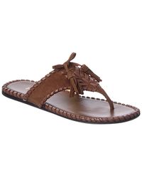 Prada - Leather & Suede Sandal - Lyst