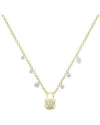 Meira T - 14K 0.11 Ct. Tw. Diamond Charm Necklace - Lyst